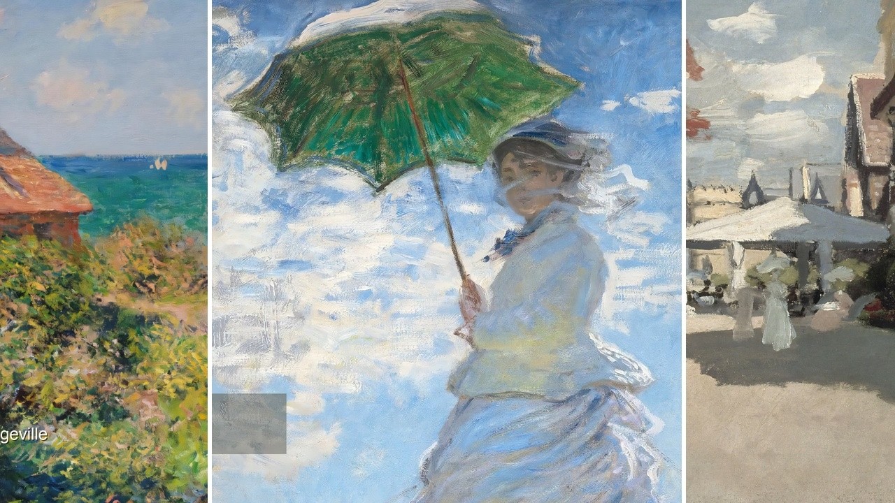 Claude Monet TV — Silent Art Gallery · August 30 Night | Woman with a Parasol & others