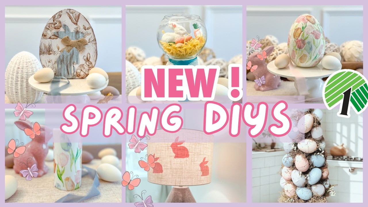 Cute & Affordable Spring Dollar Tree DIYS l Budget Spring & Easter Home ...