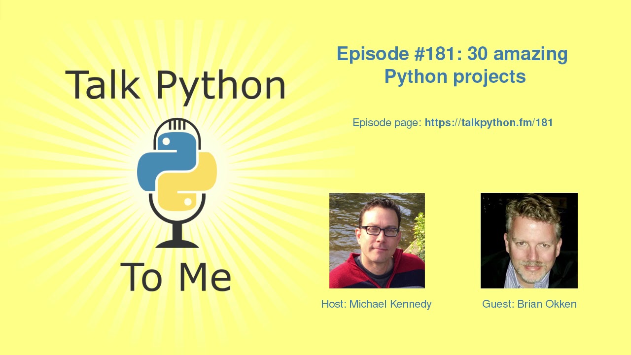 #181: 30 amazing Python projects - YouTube