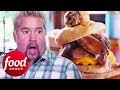 Guy Fieri Tastes The BBQ Meat-Filled WTF Burger | Diners, Drive-Ins & Dives