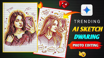 Trending Gemini Pencil Sketch Editing | Viral Selfie Sketch Photo Editing | AI Sketch Doodle Drawing