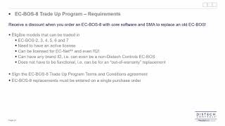 Distech Controls EC-BOS 8 Trade Up Program