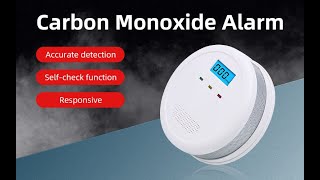 Portable Home Security Sensor LCD Display Carbon Monoxide Detector Alarm#firealarm #gasdetector