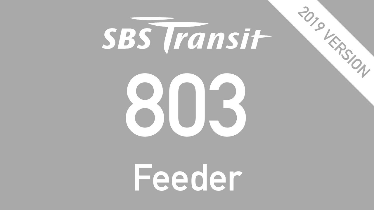 BLAST TO THE PAST 2019: SBS Transit Feeder Bus Route 803 Hyperlapse
