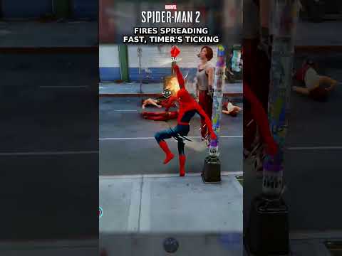Spider-Man races to extinguish the arson fires