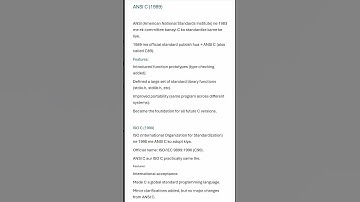 ANSI C (1989) & ISO C (1990) | C Programming Standards