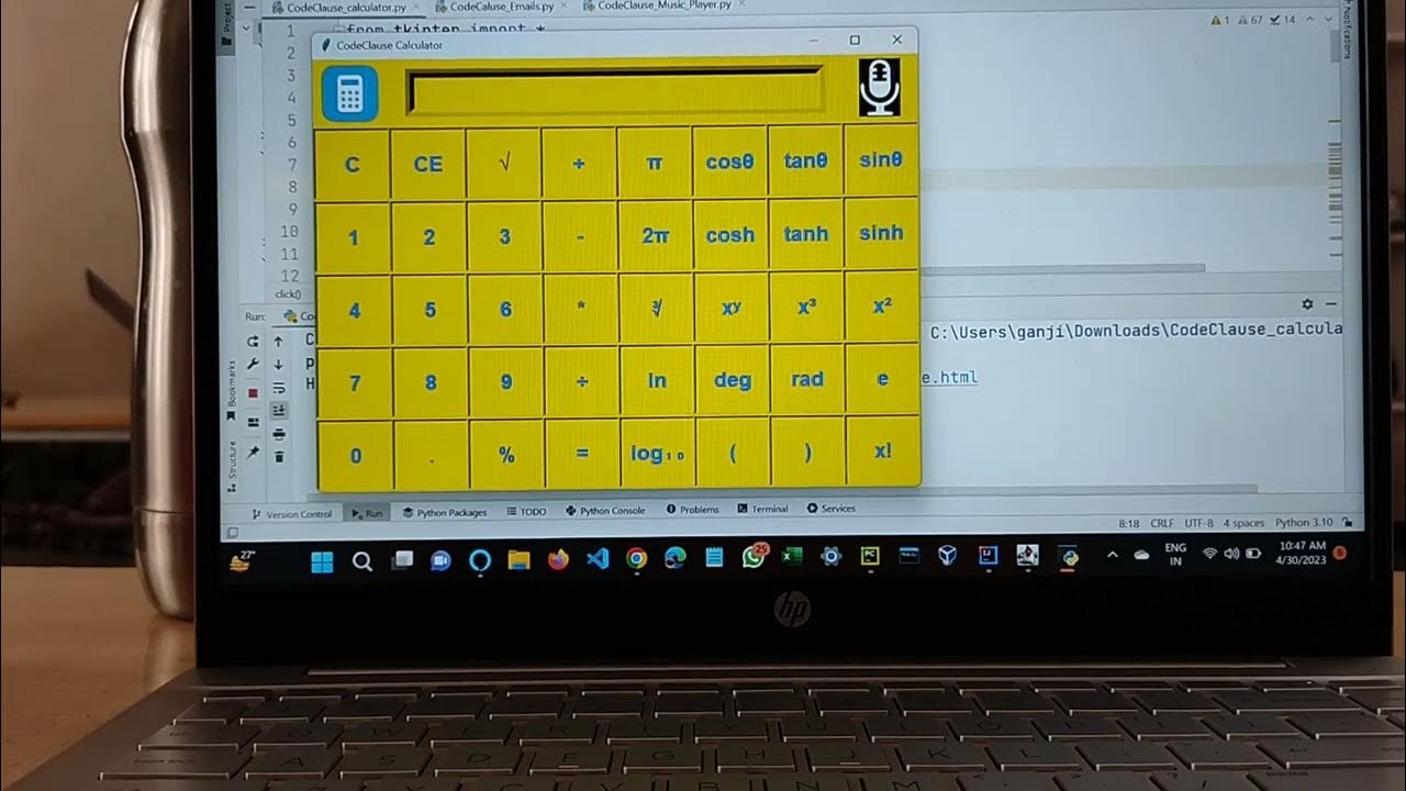scientific calculator using python - YouTube