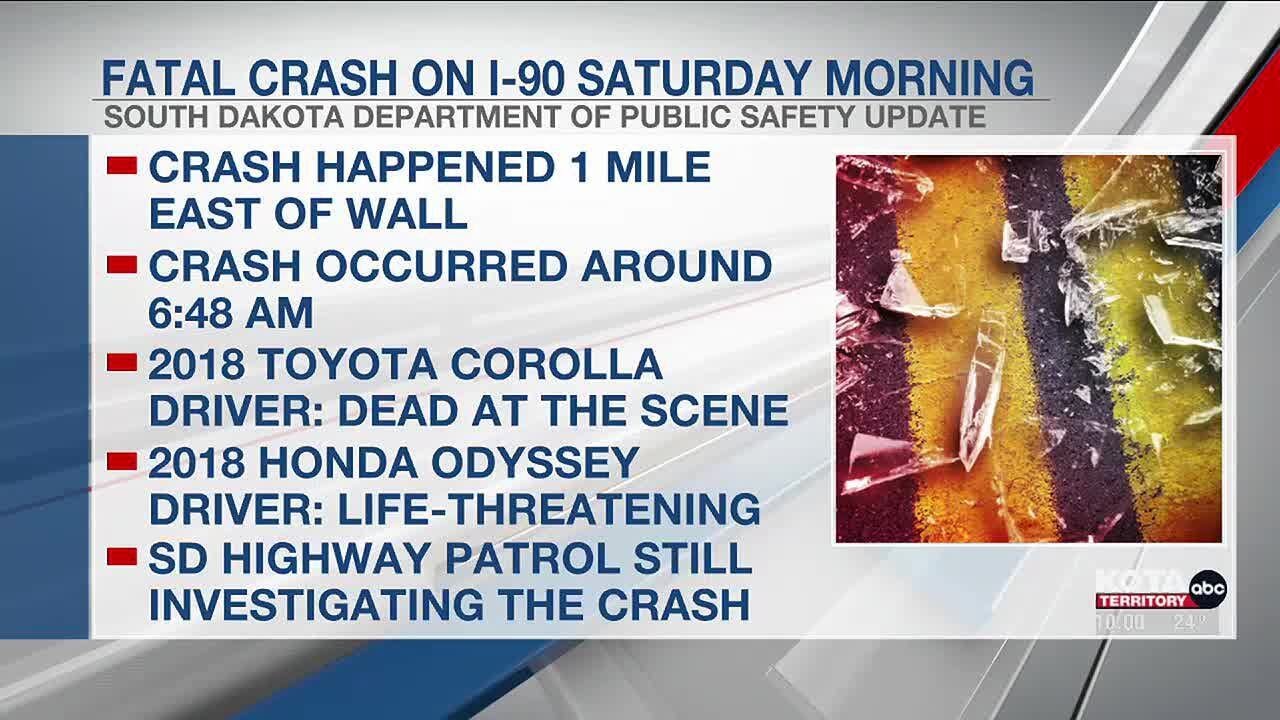 Pennington County fatal crash a mile away from Wall - YouTube