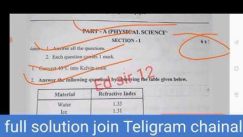 Ap 10th class general science 💯real public exam paper 2023|10th ps&ns public exam answer key 2023