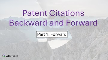 Patent Citations, Backward and Forward (Part 1: Backward)