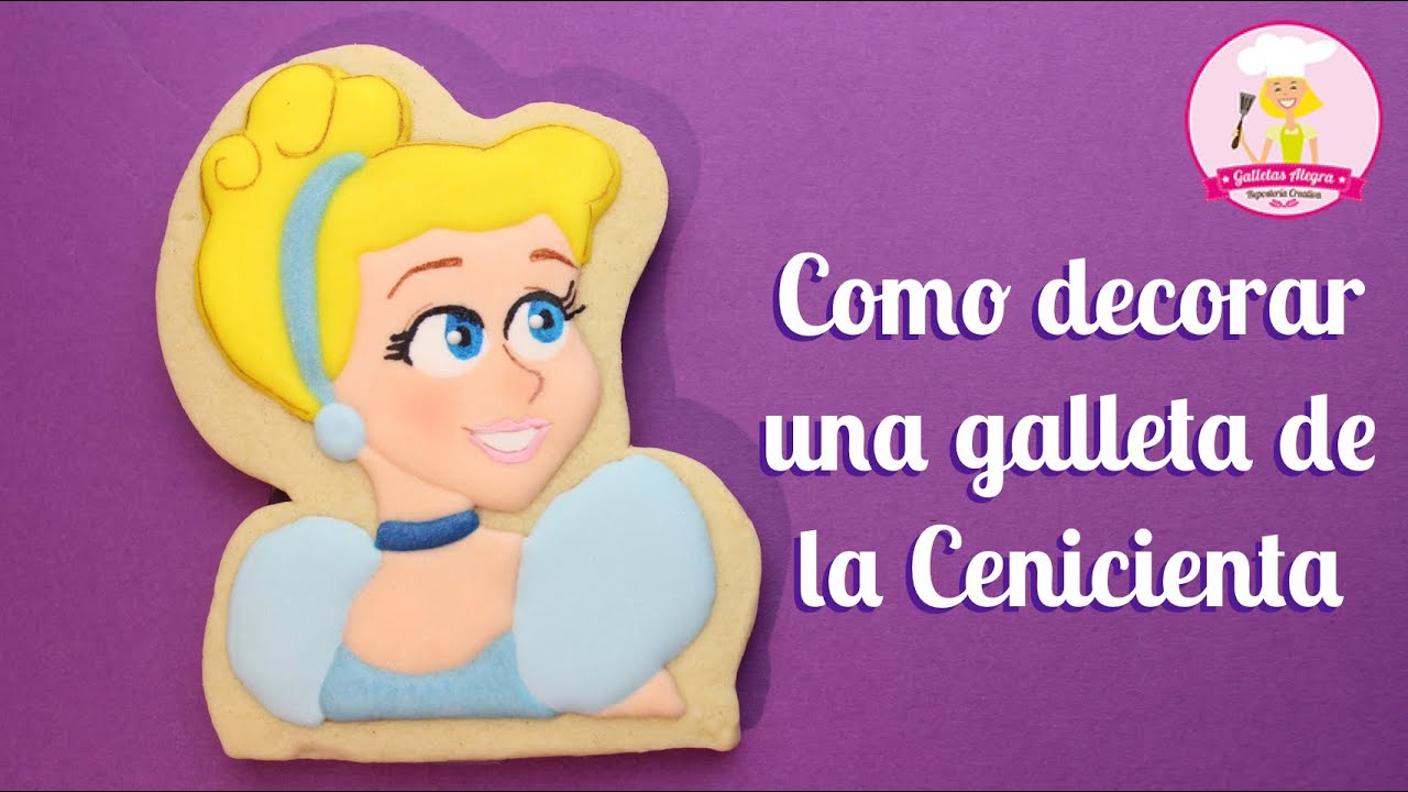 GALLETA DE LA CENICIENTA | CHICAS | ROYAL ICING | GALLETAS ALEGRA