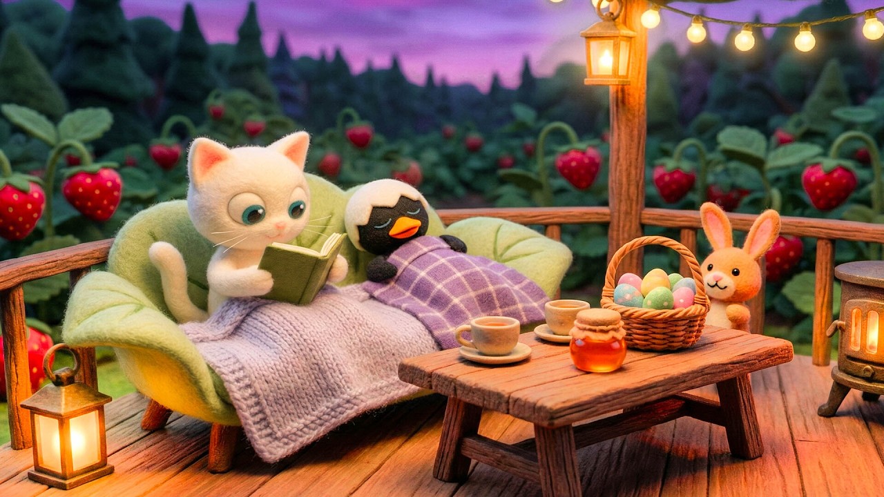 Night in the Strawberry Field 🍓 Relaxing Lofi Music to Study & Focus