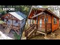 Building a cabin alone in the woods  all exterior finishes  start to finish