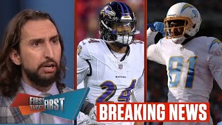 FIRST THING FIRST | Nick Wright REPORTS: Jets to meet with Mike Williams \& Jadeveon Clowney today