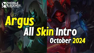 Argus (2024) - All Skin Intro Animation - Mobile Legends Hero Skin Showcase