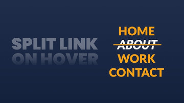 Text Split On Hover  | CSS Hover Effects | Pure CSS  And HTML Tutorial