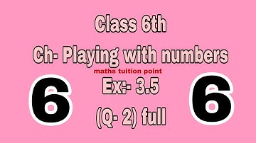 Class-6th | PSEB | ch-playing with numbers | Ex-3.5(Q-2 full) #math #class6 #mathstuitionpoint #pseb
