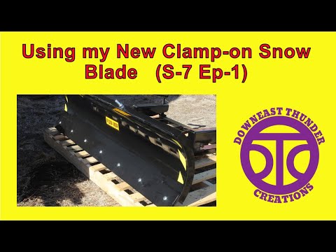 Using My New Clamp on Snow Blade (S-7 Ep-1)    #earthandturfattachments
