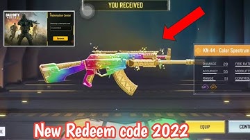 New Today Working Redeem code codm 2022 | codm Redeem code | Call of duty mobile Redeem code 2022