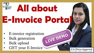 E-Invoice Portal FREE LIVE DEMO| E-Invoice kaise banaye? How to make E-invoice| einvoice dashboard