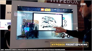 MMT HYPEBOX® InWall 43" Transparent Touch Display at ISE 2019 Amsterdam