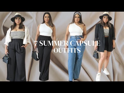 7 SUMMER CAPSULE OUTFITS FOR PETITE & CURVY