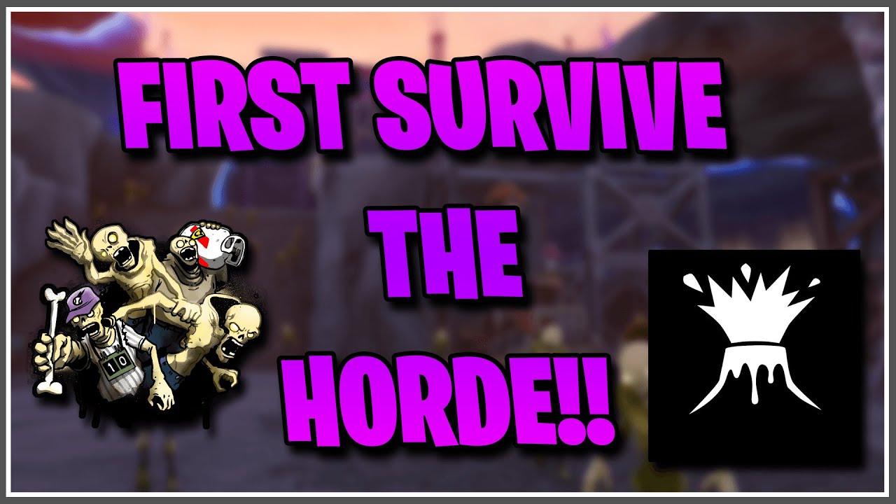 MY FIRST SURVIVE THE HORDE!!! Fortnite Save The World YouTube