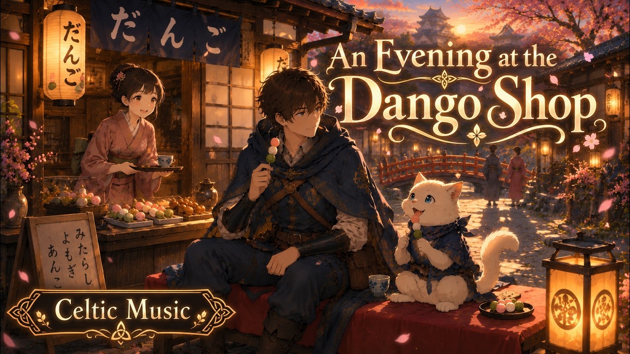 Relaxing Japanese Celtic | An Evening at the Dango Shop | Cozy BGM