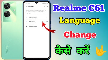 How To Change Language Setting On Realme C61 // Realme C61 Language Change Setting Kaise On Kare