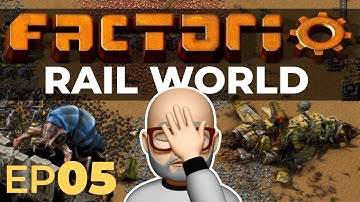 EP05 Factorio Rail World - Automating Green Circuits, Philosophizing, and Preparing for War.