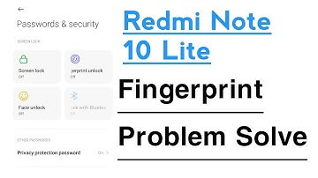 Redmi Note 10 Lite Fingerprint Lock Not Working Problem Solve