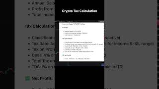 Crypto Tax Calculation #shorts #trading #mistakestradersmake#shortsfeed
