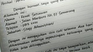 Surat IzinTidak Masuk Kerja