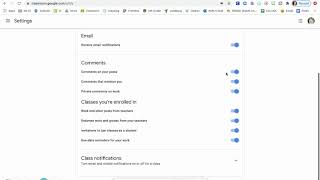 Adjusting the Notification Settings on Google Classroom