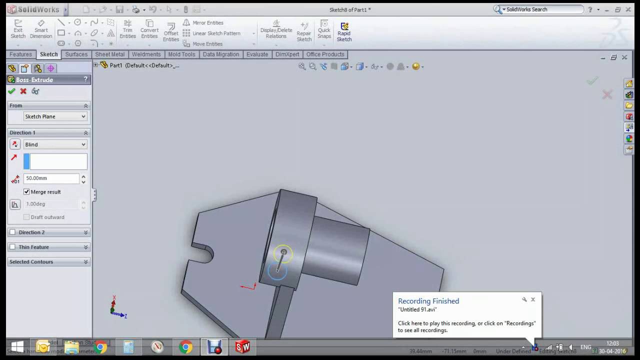 VMC Design Cantilever support vertical bearing block  | Solid works design ideas tech trace