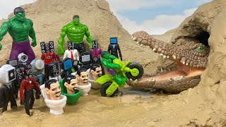 Team Hulk,skibidi toilet &amp; dinosaur Back from the dead SECRET: Cave full of evolutionary mysteries??