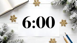 6 Minute Winter Lofi Study Timer ❄️ Cozy Desk, Calm Music for Focus & Classroom Work