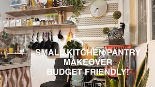 BUDGET MAKEOVER (SMALL KITCHEN/PANTRY)| DECLUTTER AND ORGANIZATION| FRESH START| HOME ORGANIZATION