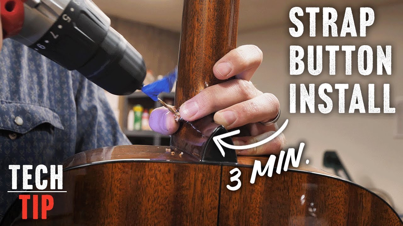 Input Strap Button Tech Tip: How to EASILY Install a Guitar Strap Button! - YouTube