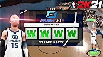 I TOOK MY SPEED BOOSTING PLAYMAKING STRETCH FOUR TO THE 1V1 RUSH EVENT NBA 2K21 * DEMIGOD BUILD *