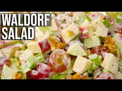 Waldorf Salad: A Creamy Salad With Apples,Grapes,Celery And Walnuts