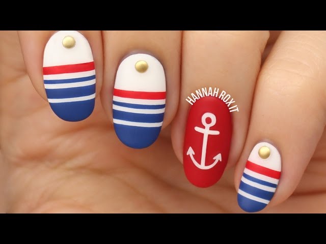 60 Cute Anchor Nail Designs | Art and Design | Anchor nail designs, Nautical  nails, Anchor nail art