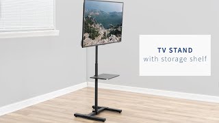 Stand-Tv07-S Black Stand For 13 To 42 Tvs With Storage Shelf By Vivo