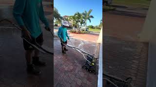 Paver sealing step-by-step process using a water based sealer by Premier Pro Wash & Seal