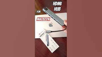 Portronics Mport 8 USB-C Hub on Macbook Air #shorts #macbookaccessories #hdmiadapter #macbookair