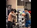 Ryan Garcia back in the gym showing crazy hand speed