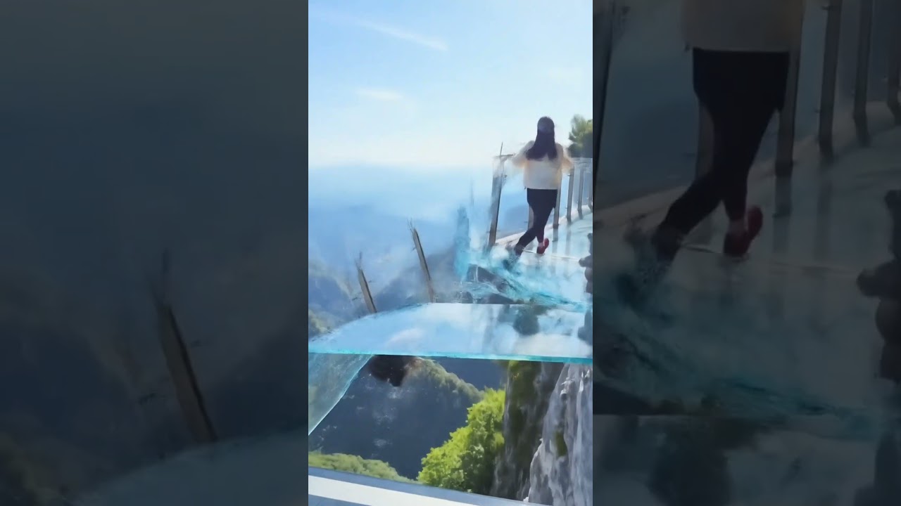 Glass bridge collapses when visitors cross it 