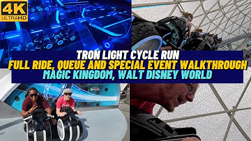 [4K] Tron Light Cycle Run | Full Ride POV and Queue Tour | Disney World Special Event