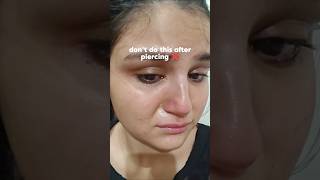 Avoid this mistake after piercing ❌#youtubeshorts #piercing #viral #trending #explore #feedshorts