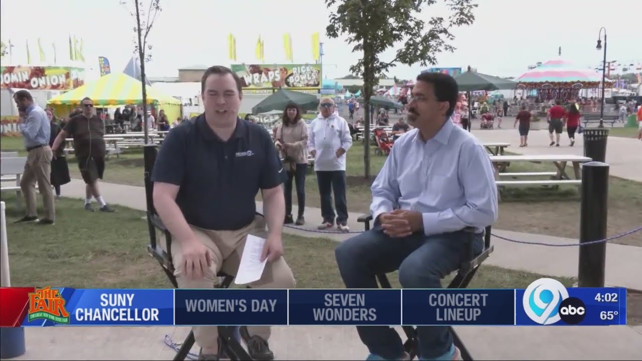 SUNY Chancellor John King talks with Andrew Donovan at the Fair - YouTube
